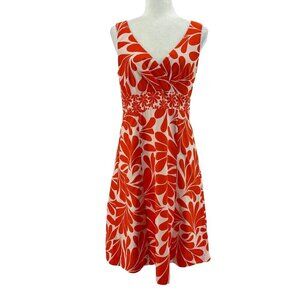 Boden Red and White Floral Dress